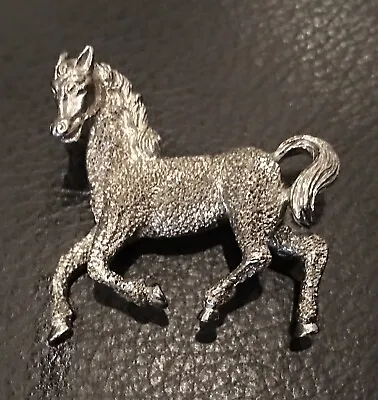 Vintage BEAU BEAUCRAFT Sterling Silver Figural Mustang Horse Pin Brooch • $40