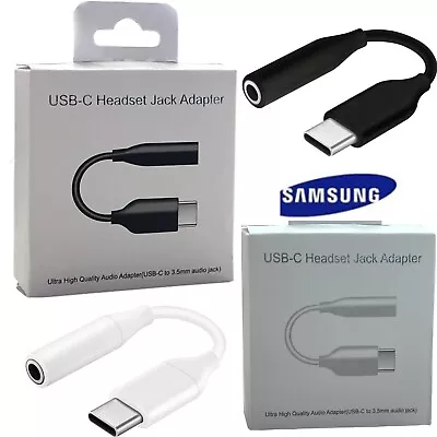 Genuine USB-C To 3.5mm Audio Aux Headphone Jack Adapter For Samsung A34 A54 A53 • £5.25