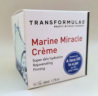 Transformulas Marine Miracle Creme Cream 50ml Firming Skin Hydration NEW SEALED • £49.99