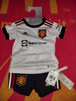 Manchester United 2022/2023 Adidas Away Jersey Shorts Infant Baby Kit 9 Months • $38.99