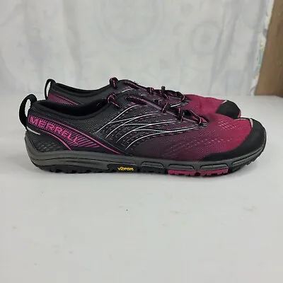 Merrell Ascend Glove Running Shoes Purple Black Minimalist Women's 8.5 • $34.99