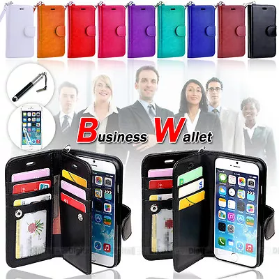 LEATHER BUSINESS WALLET CARD FLIP CASE COVER For Apple IPhone 6 6S& 6 6S Plus • $9.99