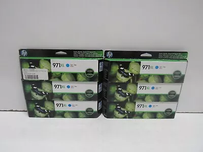 Lot Of 6! Genuine Hp 971xl (cn626am) Cyan High Capacity Ink Cartridge • $89.99