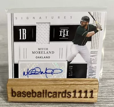 MITCH MORELAND /49 Auto Game-Used Jersey 2021 Panini National Treasures A'S A • $7.80