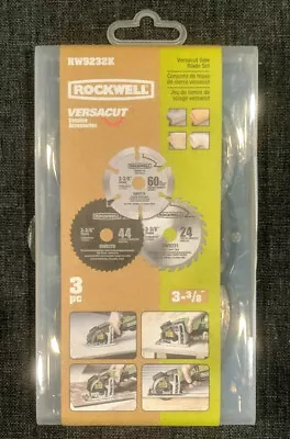 Rockwell RW9232K VersaCut 3-piece Circular Saw Blade Set  Gray Open Box READ • $99.99