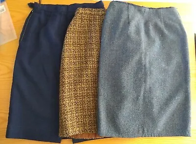 £8 • Buy Job Lot 3 Handmade Vintage Skirts Bundle Wool Pencil