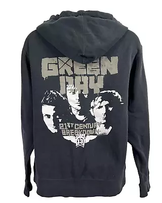 Vtg Green Day 21st Century Breakdown Tour Zip Hoodie Size Small • $39.95