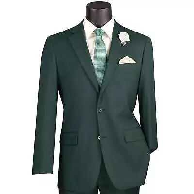 VINCI Men's Hunter Green 2 Button Slim Fit Suit NEW • $95
