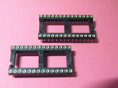 2 Pcs BICC-Vero Turned Pin 0.6  28P 28 Pin DIL Turned Pin IC Sockets BK3 5g GJ37 • £1