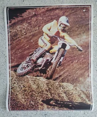 Vintage Poster Dirt Bike Motocross Crossed Up 1970s 1972 Mike Davis • $76