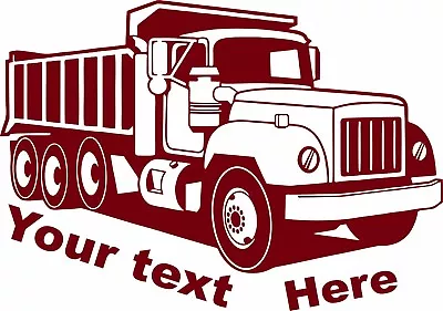 Dump Truck Custom Construction  Business DOT Semi Car Window Vinyl Decal Sticker • $18.79