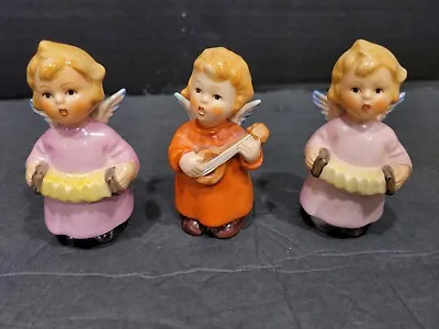 Vintage Goebel Miniature Angel Figurine Musical Instruments Lot Of 3 • $18