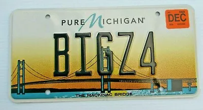 Beautiful Graphic  Mackinac Bridge  Vanity License Plate   Big Z4   Z Car  Z 4  • $24.99