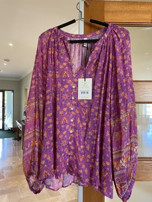$120 • Buy Spell And The Gypsy Madame Peacock Blouse XXL Boysenberry
