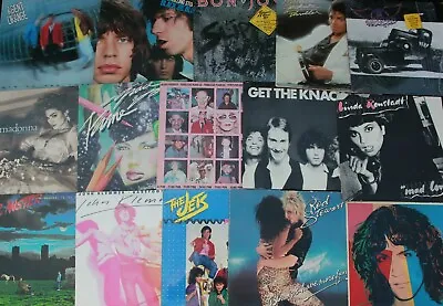 7 Pop Rock 1980s VG Record LOT Albums Mixed Vinyl Bands Music Rock Glam  • $35.99