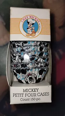 Vintage Disney Chef Mickey Mouse By Hoan  Petit Four Cases Mini Cupcake Liners  • $8