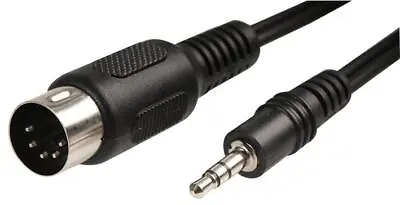 5 Pin Midi Plug Mini Din To 3.5mm Stereo Jack -2m Cable • £3.79