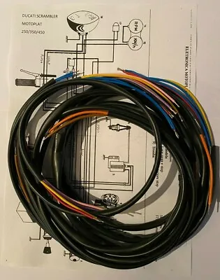 Electrical System Wiring Motorcycle Ducati Scrambler Motoplat 250/350/450 • $46.80