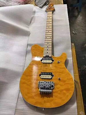 Hot Sale Custom Eddie Van Halen Signature Amber Quilt 6strings Electric Guitar • $361