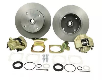 Link Pin Front Disc Brake Kit Blank Rotors - VW Bug ^1965 - Empi 22-2991 • $424.95