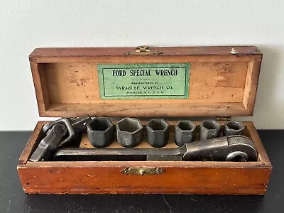 Antique Vintage - FORD SPECIAL WRENCH - Syracuse Wrench Co. Wrench Set With Box • $177.50