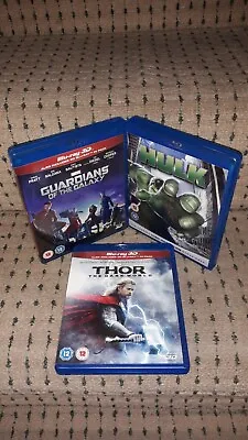 Guardians Of The Galaxy 3D/2D & Hulk 2D & Thor 3D/2D [Blu-rays Reg Free] Marvel  • £18