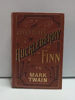 The Adventures Of Huckleberry Finn Mark Twain PU Leather Collectible Book • $7.14