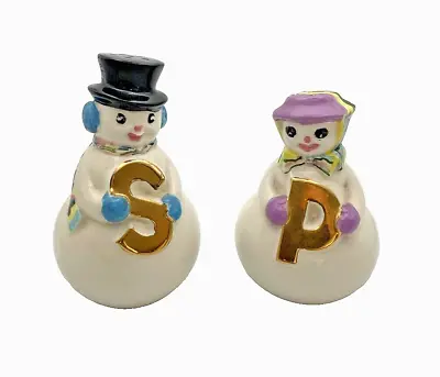 Mr And Mrs Santa Claus Vintage Salt And Pepper Shakers Hand Painted 4 H • $16.99