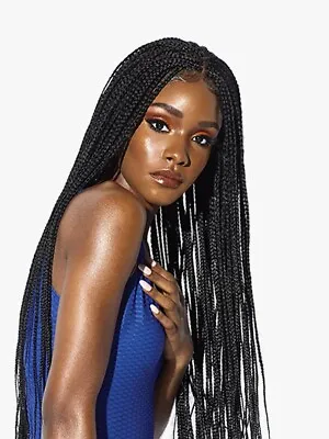 Sensationnel Ruwa 4x4 Braided Lace Front Wig- Box Braid 36  COLOR 2 (DARK BROWN) • $56