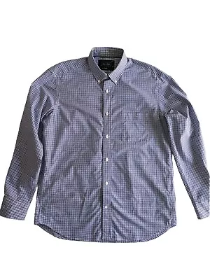 Eden Park Mens Formal Shirt Size Large Checked Long Sleeve Regural VGC • £30