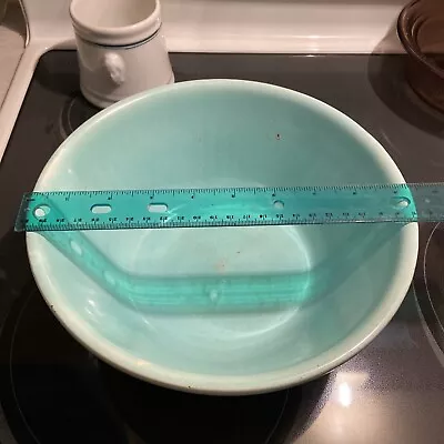 Vintage Homer Laughlin Apple Tree Mixing Bowl 9.5” Aqua • $49