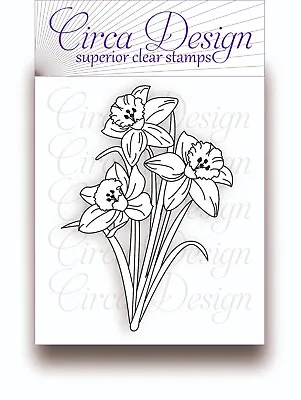 £5.95 • Buy Clear Unmounted Flower Floral Daffodil Rubber Stamp. FLIM69