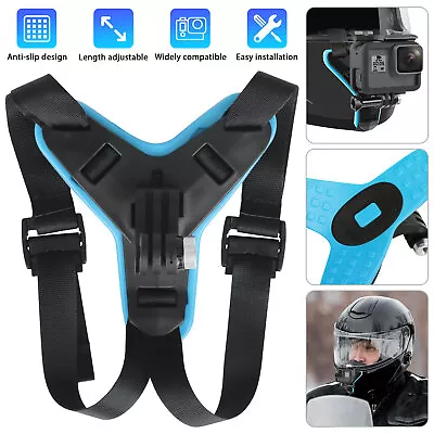 Full Face Helmet Chin Mount Motorcycle Strap Bracket For GoPro Hero 9 8 7 Camera • $7.98