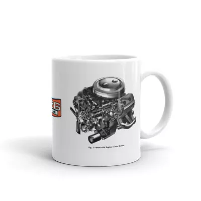 426 Hemi Coffee Mug Parts Book Diagrams 66 Cutaway Logo Mopar Cuda Charger Dart • $14.99