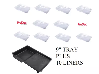 PRODEC 9  Paint Roller Tray + 10 X Tray Liners - Quick Colour Changes No Mess • £9.73