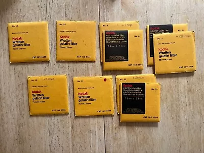 $7 • Buy Kodak Wratten 75mm Filters No 1A 2B 8 11 15 21 25 80A &  Many Others Open Packs