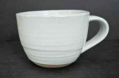 Pottery Barn Quinn Handcrafted Stoneware Mug White Two-Toned 11oz Thailand • $21.21