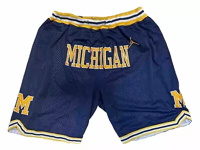 Vtg Hardwood Classics Michigan Wolverines Just Don Shorts Medium • $9.99