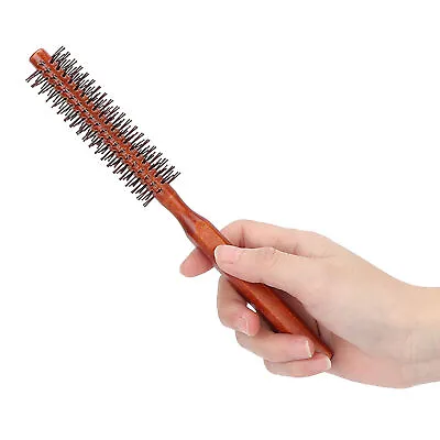 Round Styling Hair Brush Curling Roller Hairbrush Small Wood Brush Unisex Brush • $6.81