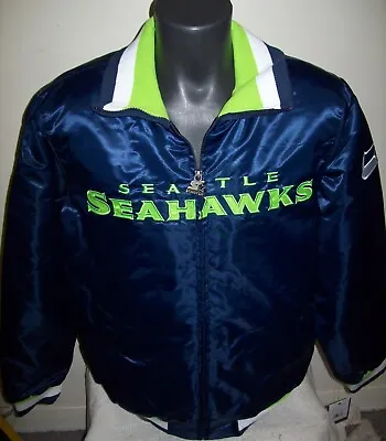 SEATTLE SEAHAWKS Starter Full Zip  Jacket BLUE LARGE • $105.99