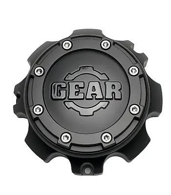 Gear Matte Black/Gloss Black Logo Wheel Center Cap 1850L166 1850L166-8H • $49.99