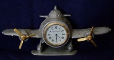 Awesome Twin Engine Airplane Facade In Miniature With Clock By Spoontiques • $35.44