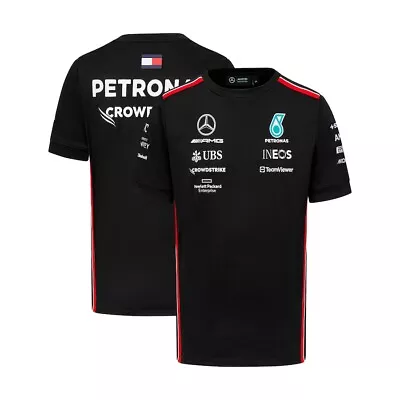 NWT Mercedes AMG Petronas F1 2023 Men's Team Driver T-Shirt Black Size Medium • $94.99