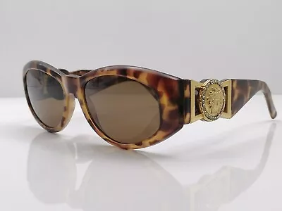 Vintage Gianni Versace Mod. 424/C-RH Col.869OD  Oval Tortoise Sunglasses Unisex • $250