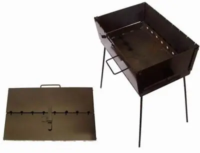 Portable Case Barbeque Grill Mangal BBQ Kabab Shashlyk Stove Camping Steel New • $54.95