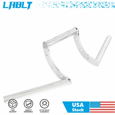 $41.14 • Buy LABLT 1  Motorcycle Z Bar Drag Chrome Handlebars For Softail Dyna Chopper