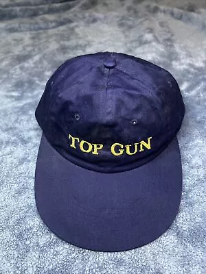 Vintage Top Gun Hat Maverick Snap Back Navy Blue • $9.99