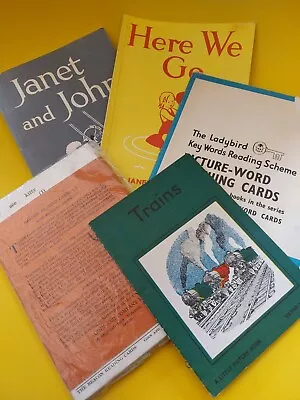 Selection Of Vintage Children's Books Inc Ladybird Cards Janet And John • £5.99