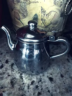 Vintage Polar Metal Ware Hotel Small Individual Teapot / Creamer Stainless Steel • $25