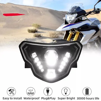 Fit For G310GS G310R Motorcycle Front LED Headlight Assembly With Angel Eye DRL  • $85.99